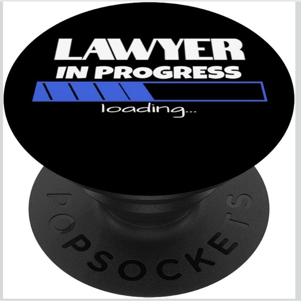 PopSockets “Lawyer in Progress”Phone Grip - Black and Blue